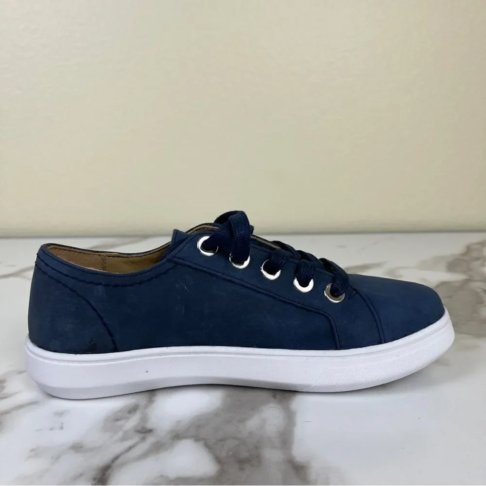 Patina Portland Leather Women’s Size 6.5 Blue Low Top Street Sneakers Casual